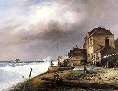 Painting-of-the-America-Ground-looking-towards-White-Rock.-1835.